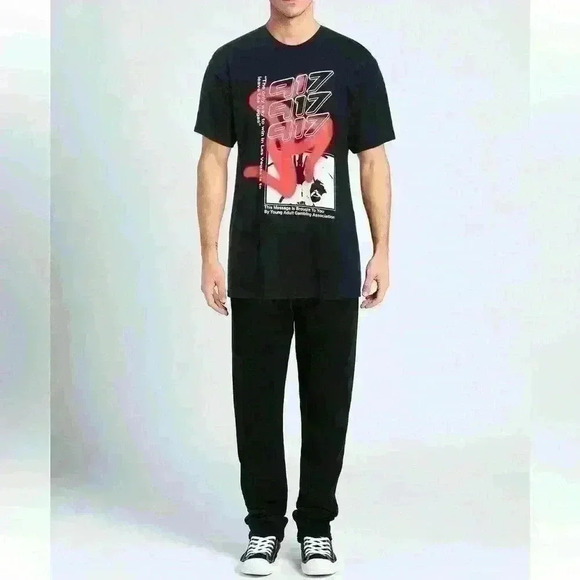 Men’s Graphic 917 Black Logo Tee size Small New with tags - Picture 1 of 4